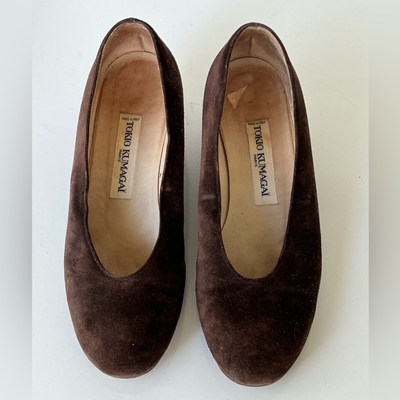 Tokio Kumagaï Paris Brown Suede Pumps Heels Size 36.5 - Picture 6 of 10
